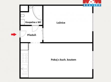 Pronájem bytu, 2+kk, 39 m²