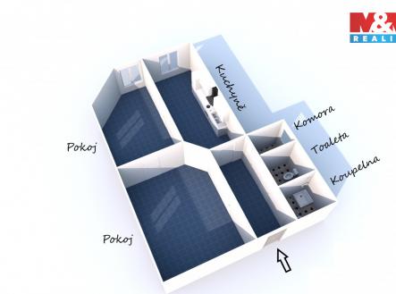 Pronájem bytu, 2+1, 90 m²