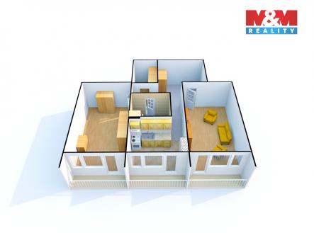 Pronájem bytu, 2+1, 74 m²