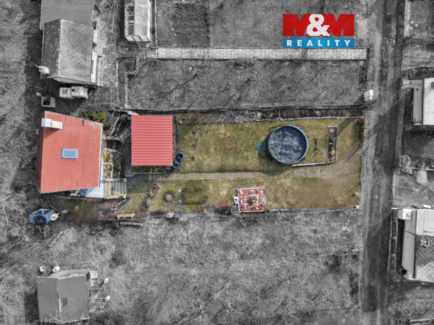 Prodej zahrady s chatou, 416 m², Údlice