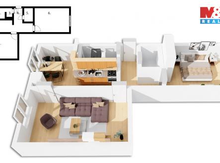 Prodej bytu, 2+1, 62 m²