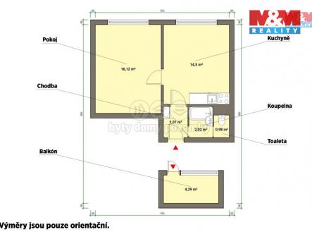 Pronájem bytu, 1+1, 38 m²