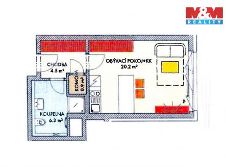 Prodej bytu, 1+kk, 33 m²