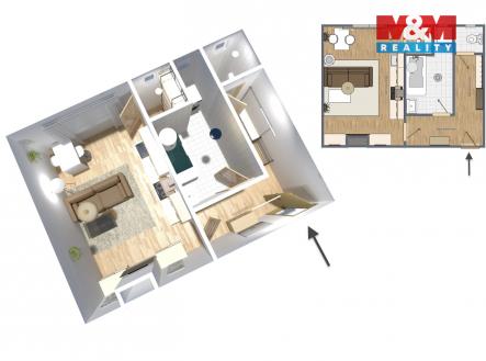 Prodej bytu, 1+kk, 29 m²