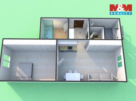 Prodej bytu, 2+kk, 49 m²