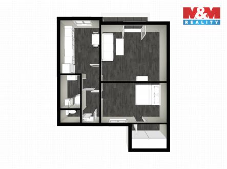 Pronájem bytu, 2+1, 64 m²