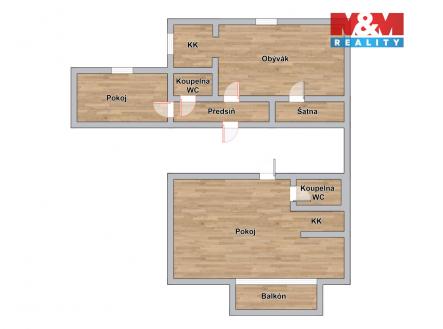 Prodej bytu, 3+1, 80 m²