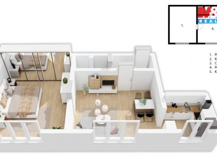 Prodej bytu, 2+kk, 53 m²