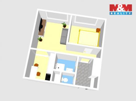 Pronájem bytu, 2+kk, 36 m²