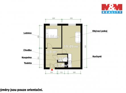 Prodej bytu, 2+kk, 39 m²