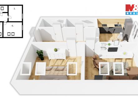 Pronájem bytu, 2+1, 70 m²