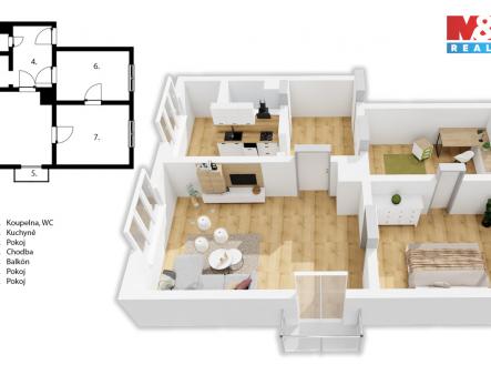 Prodej bytu, 3+1, 67 m²