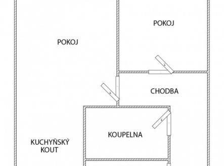 Pronájem bytu, 2+kk, 43 m²