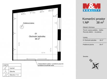 Pronájem obchodní prostor, 38 m²