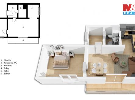 Prodej bytu, 2+1, 45 m²