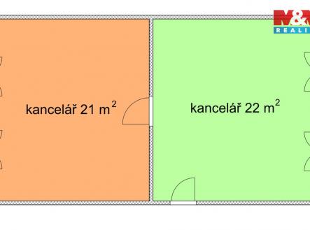 Pronájem kanceláře, 43 m²