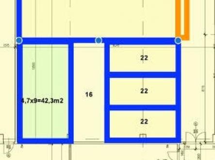 Pronájem skladovací prostor, 42 m²