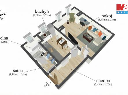Prodej bytu, 1+1, 36 m²