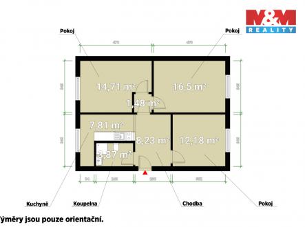 Prodej bytu, 3+1, 65 m²