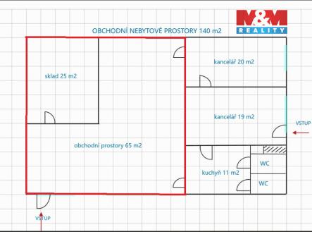 Pronájem obchodní prostor, 90 m²