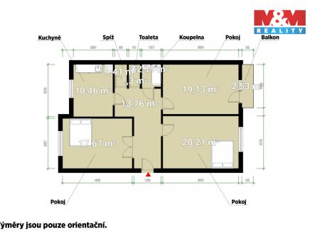 Prodej bytu, 3+1, 83 m²