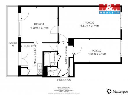 Prodej bytu, 3+1, 77 m²