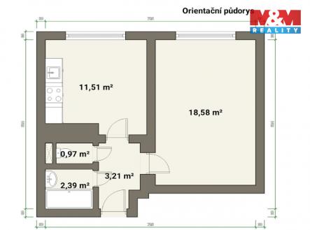 Pronájem bytu, 1+1, 37 m²