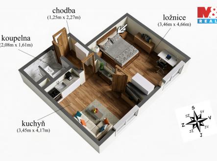 Prodej bytu, 1+1, 36 m²
