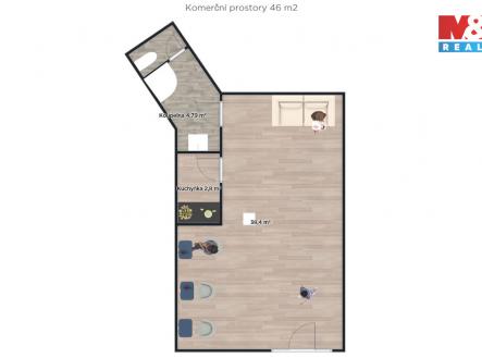 Pronájem obchodní prostor, 48 m²