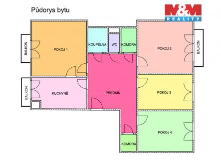 Prodej bytu, 4+1, 88 m²