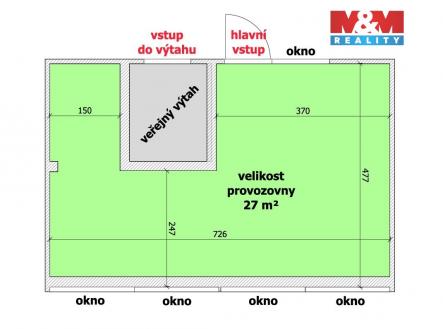 Pronájem obchodní prostory, 27 m²