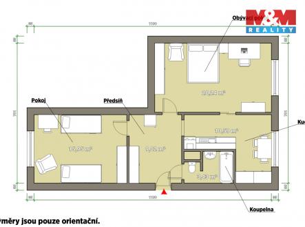 Prodej bytu, 2+1, 60 m²