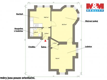 Pronájem bytu, 2+1, 55 m²