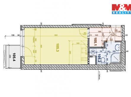 Pronájem bytu, 1+kk, 33 m²