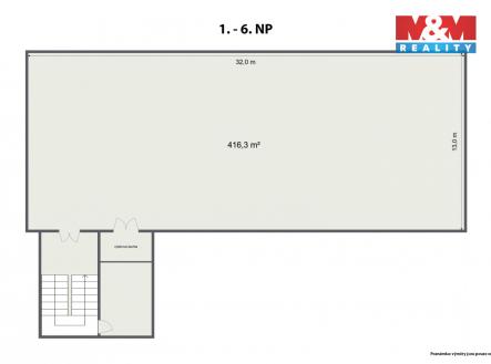 Pronájem výrobní prostor, 416 m²