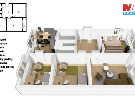 Prodej bytu, 3+1, 70 m²