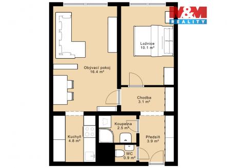 Prodej bytu, 2+kk, 41 m²