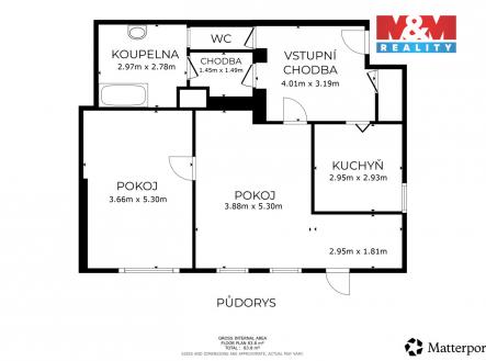 Prodej bytu, 2+1, 73 m²