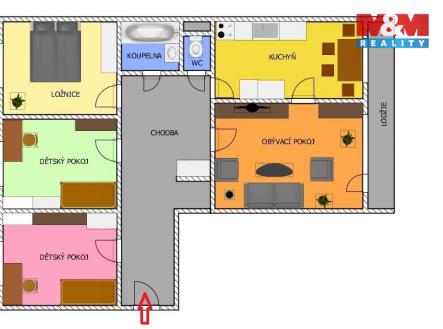 Prodej bytu, 4+1, 78 m²
