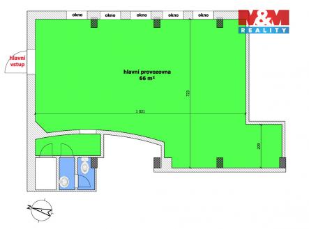 Pronájem obchodní prostory, 66 m²
