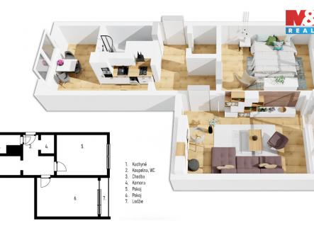 Prodej bytu, 2+1, 59 m²