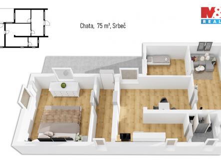 Prodej chaty/rekreačního objektu, 75 m²