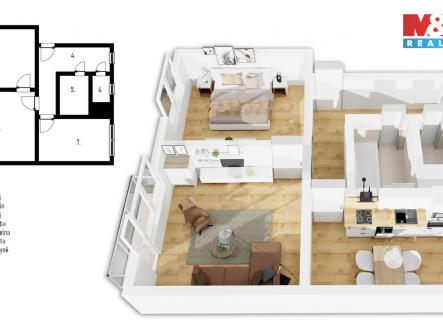 Prodej bytu, 2+1, 59 m²