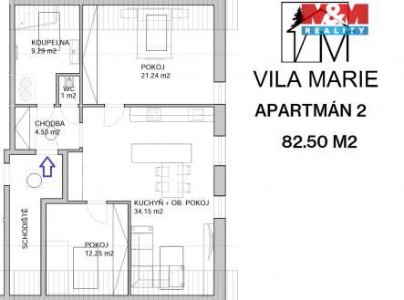 Prodej bytu, 3+kk, 82 m²