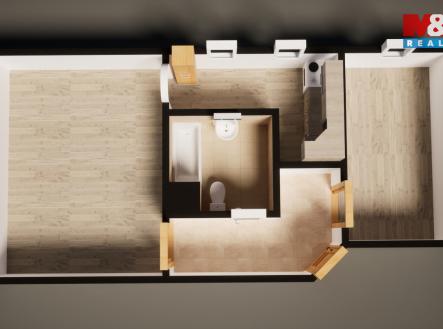 Pronájem bytu, 2+1, 42 m²