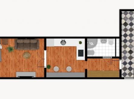 Pronájem bytu, 1+1, 35 m²