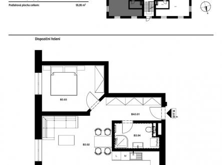 Prodej bytu, 2+kk, 56 m²