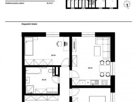 Prodej bytu, 3+kk, 82 m²
