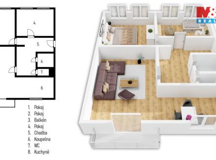 Prodej bytu, 3+kk, 81 m²
