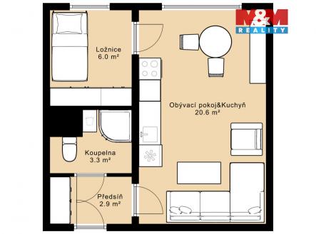 Prodej bytu, 2+kk, 32 m²